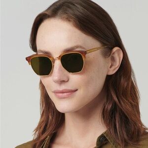 Krewe Thalia Matte Tobacco 24K Polarized Sunglasses
